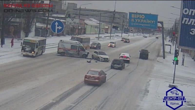 В Одессе произошла авария с участием «скорой помощи»