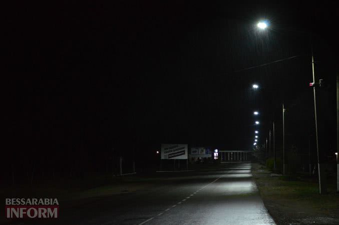 Линия LED освещения установлена в Килии от въездного знака до автостанции