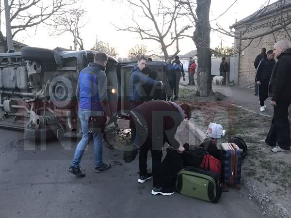 В Измаиле в результате ДТП перевернулась маршрутка с пассажирами, есть пострадавшие