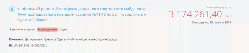 Строительство спортивного комплекса в Килии откладывается из-за несостоявшегося во второй раз тендера