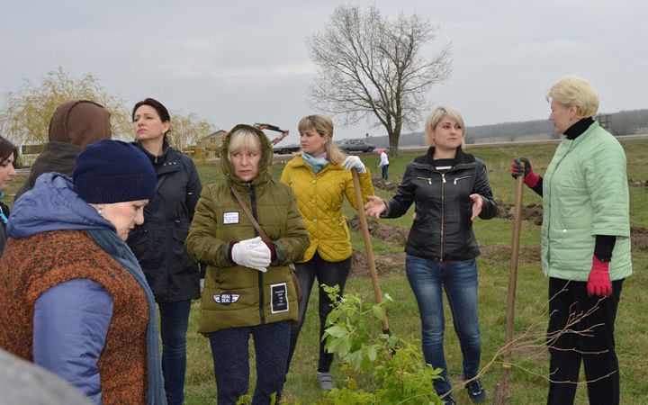 Чиновники Белгород-Днестровского района озеленяли территорию въезда в село Монаши