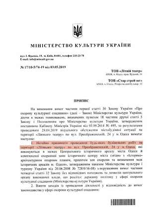 Министерство Культуры потребовало остановить стройку в Летнем театре. Но процесс только ускорился