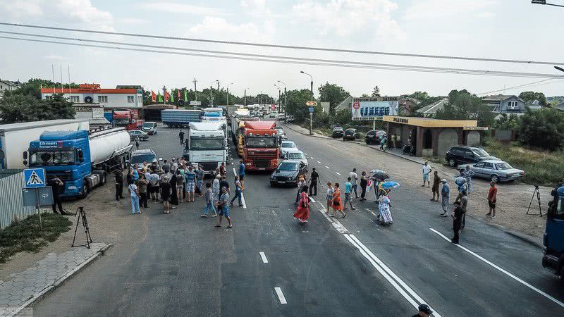Протесты под Одессой: к Фонтанке присоединились еще четыре села (фото)