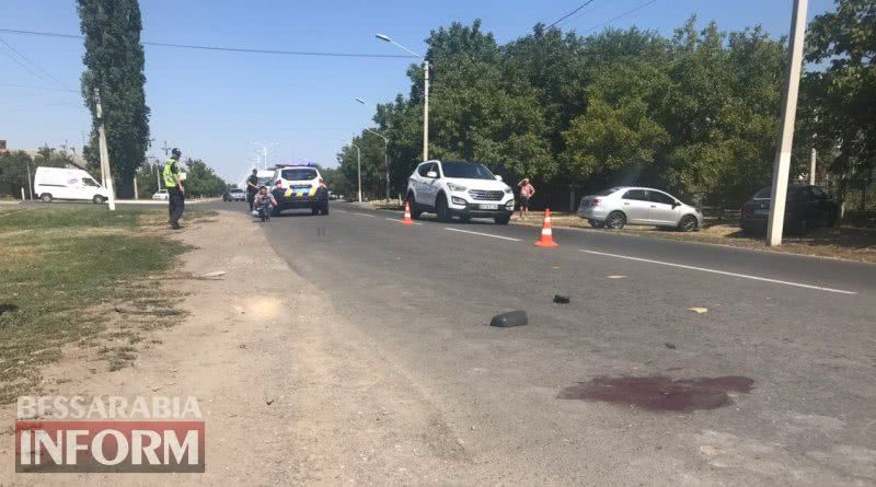 На въезде в Измаил несовершеннолетний велосипедист после лобового столкновение с автомобилем получил серьезные травмы