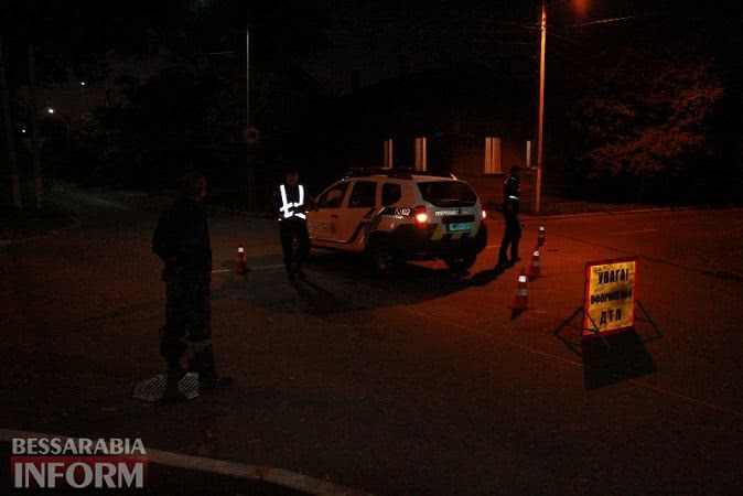 В Измаиле в аварию попал автомобиль патрульной полиции