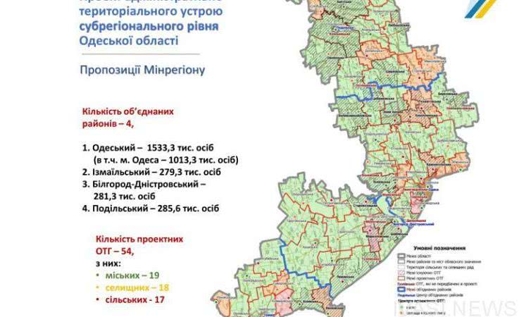 Одесчину нельзя делить на 4 района — депутаты облсовета подписали обращение к правительству
