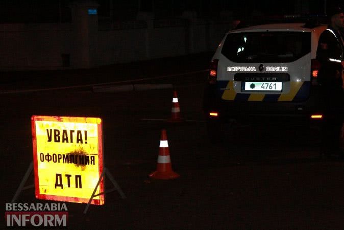 В Измаиле в аварию попал автомобиль патрульной полиции