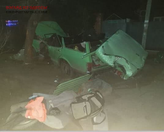 В Одесской области автомобиль врезался в дерево