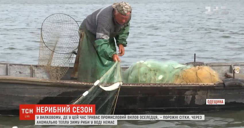 Через аномально теплу зиму в Одеській області нині не можуть ловити дунайський оселедець