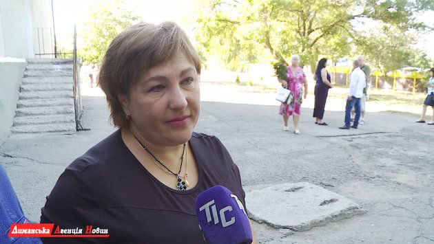 Катерина, була на святі 1 вересня у 1-А класі Першотравневого ліцею.