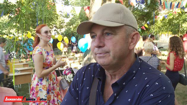 Едуард Шамін, дідусь учениці 1-А класу Першотравневого ліцею.