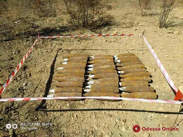 Житель Одесской области нашел в поле свыше трех десятков артснарядов