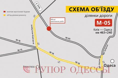 Отрезок трассы Одесса-Киев с четверга на пятницу будет перекрыт