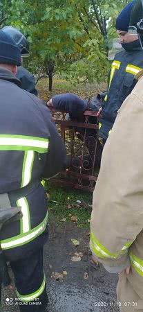 В Одесской области мужчина застрял в заборе, пришлось вызывать спасателей (фото)