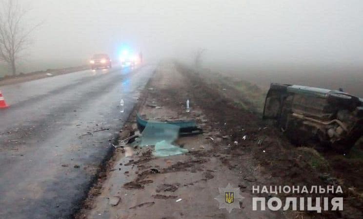 ДТП в Одесской области: от удара автомобиль слетел в кювет