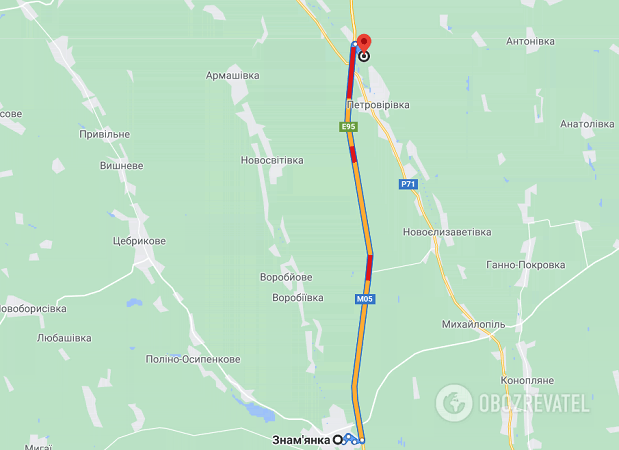 Пробки на участке Знаменка – Ревова трассы М-05