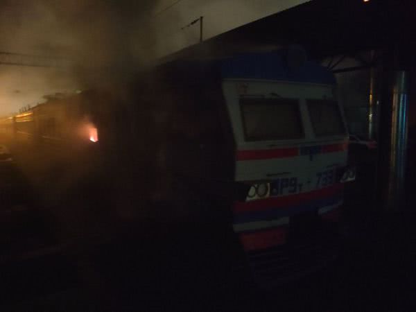 В Одесской области в новогоднюю ночь загорелся вагон электрички