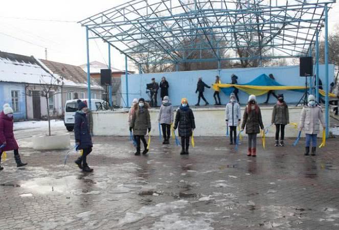 Арцизская громада отметила день Соборности Украины детскими флешмобами