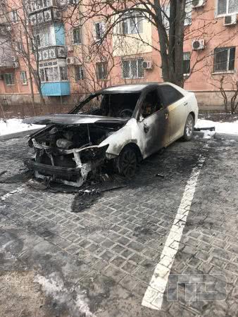 В Черноморске сгорело авто