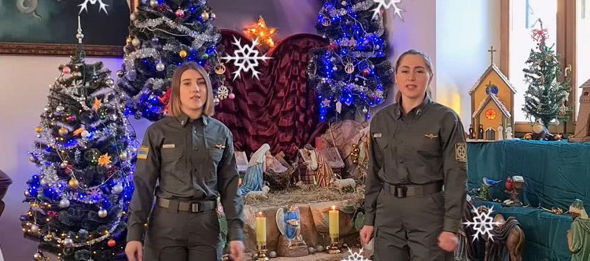 Девушки-пограничницы из Измаила поздравили с Рождеством щедривкой (видео)