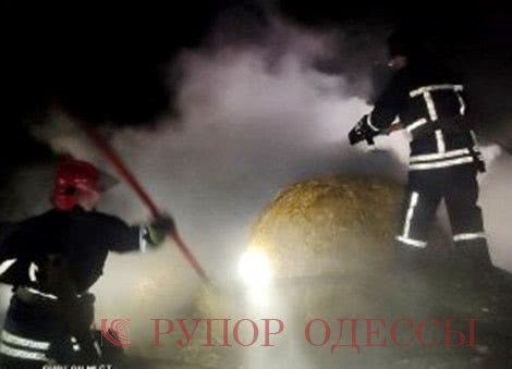 Вчера спасатели Одесчины в Рени потушили 15 тонн сена