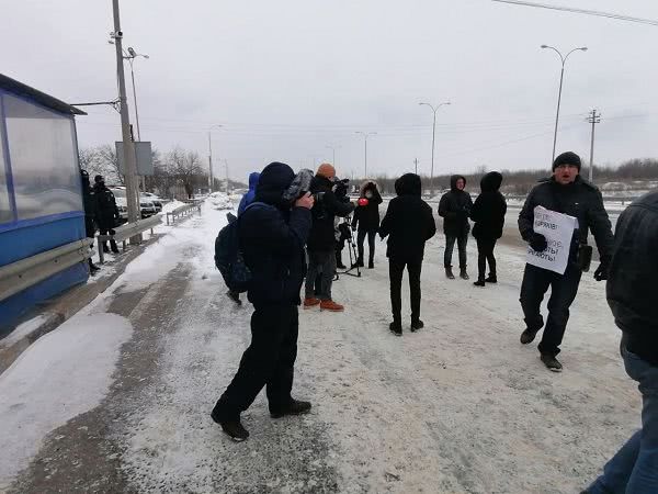 Одесские моряки вновь перекрыли трассу «Одесса- Киев» возле КПП «Дачное» (фото, видео)