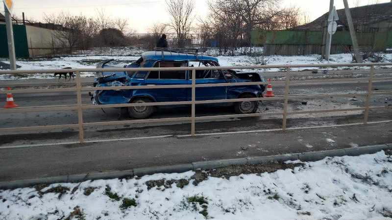 В Измаиле пьяный водитель снес забор и перевернул автомобиль