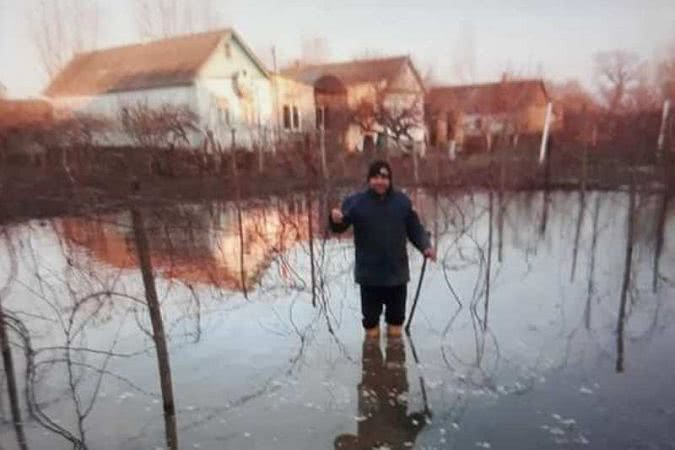 В Килийской ОТГ резкое таяние снега привело к критическому поднятию подпочвенных вод и подтоплениям