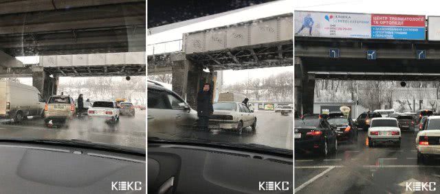ДТП спровоцировало пробку на Пересыпи