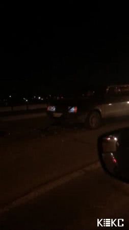Пробка на Грушевского — столкнулись два автомобиля (фото)