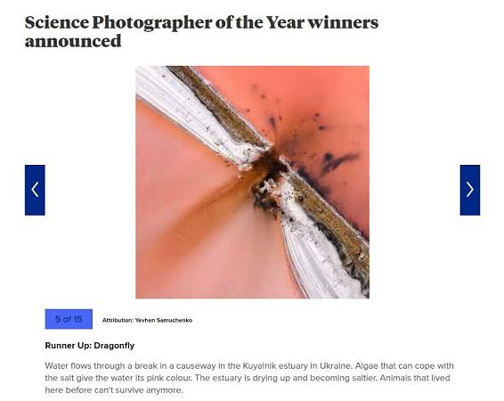 Фото одесского Куяльника вошло в ТОП-3 Science Photographer of the Year