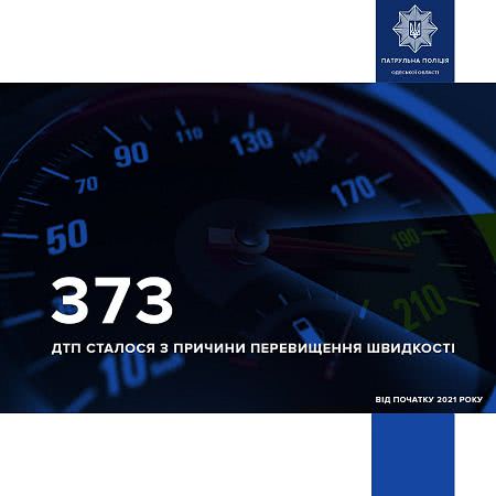 373 ДТП из-за превышения скорости произошло в Одессе с начала года