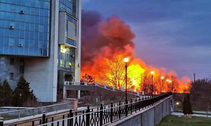 В Измаиле сильный пожар