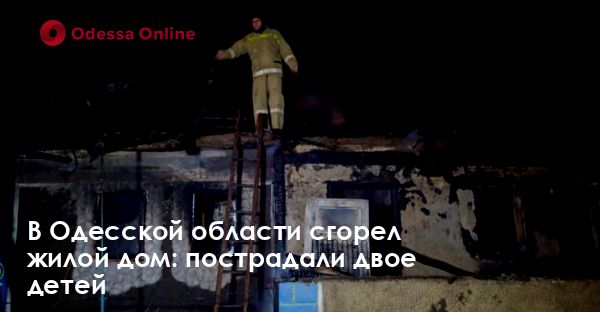 В Одесской области сгорел жилой дом: пострадали двое детей
