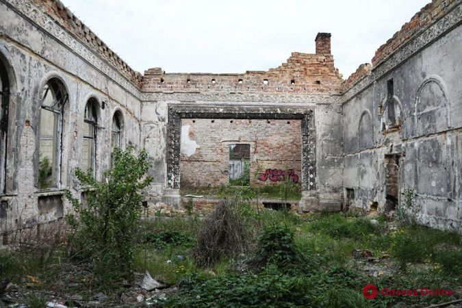 Заросли бурьяна и много мусора: руины сгоревшего Дома культуры в Черноморке (фоторепортаж)
