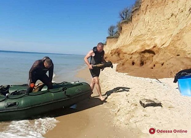 В Одесской области водолазы поднимают боеприпасы с затонувшего судна времен Второй мировой войны