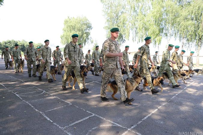 Кинологи Измаильского погранортяда готовят собак к параду на Крещатике