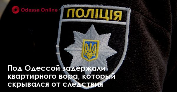 Под Одессой задержали квартирного вора, который скрывался от следствия