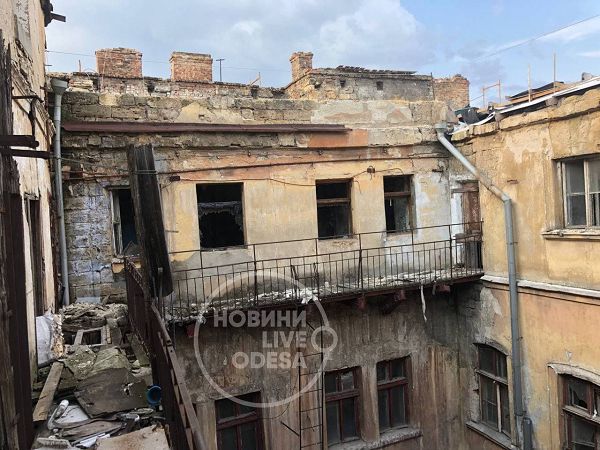 У центрі Одеси обвалилося перекриття історичного будинку Лібмана. Фото
