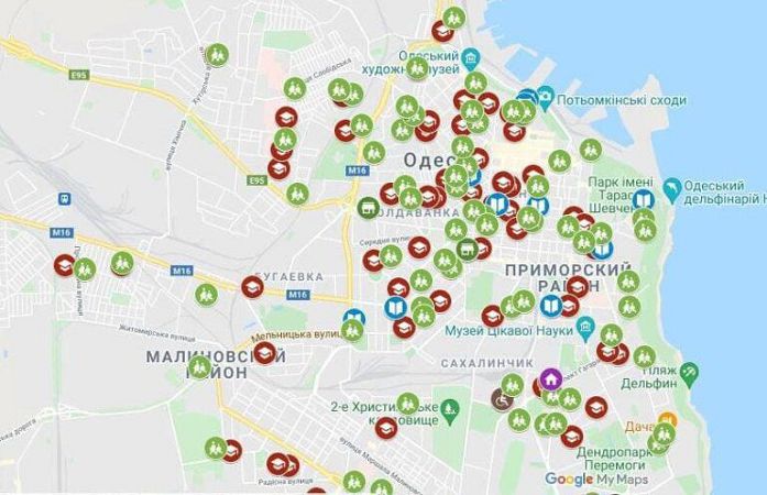 В Одессе создали интерактивную карту учебных заведений