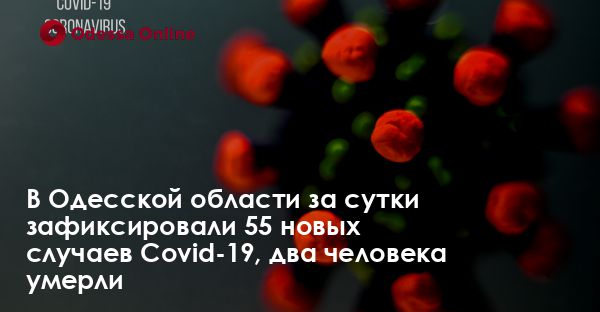 В Одесской области за сутки зафиксировали 55 новых случаев Covid-19, два человека умерли