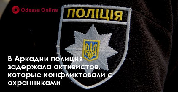 В Аркадии полиция задержала активистов, которые конфликтовали с охранниками
