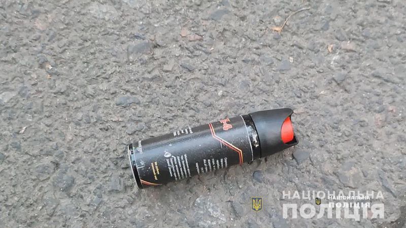 Газовый баллончик на месте преступления