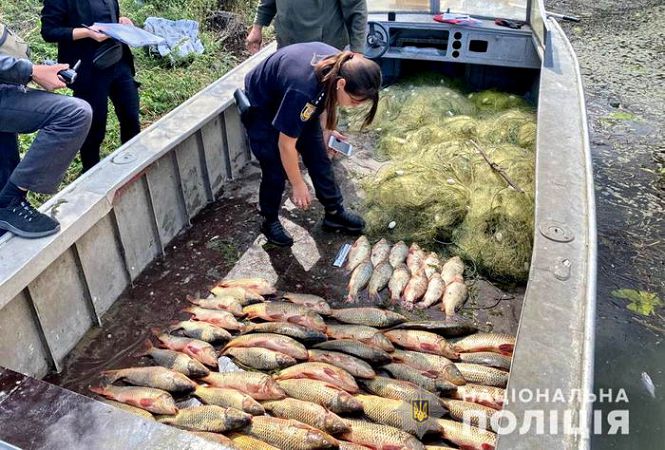 На Днестровском лимане браконьеры сетями ловили рыбу