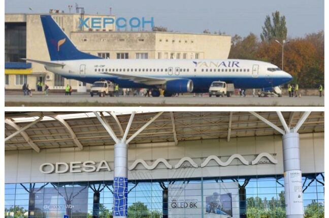В Одессу переводят часть авиарейсов из херсонского аэропорта
