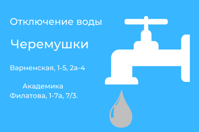 В понедельник некоторые жители жилмассива «Черемушки» останутся без воды: адреса