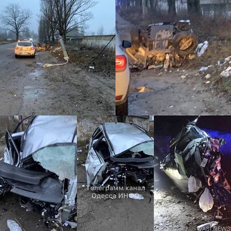 В Белгороде-Днестровском легковушка снесла столб: водитель погиб