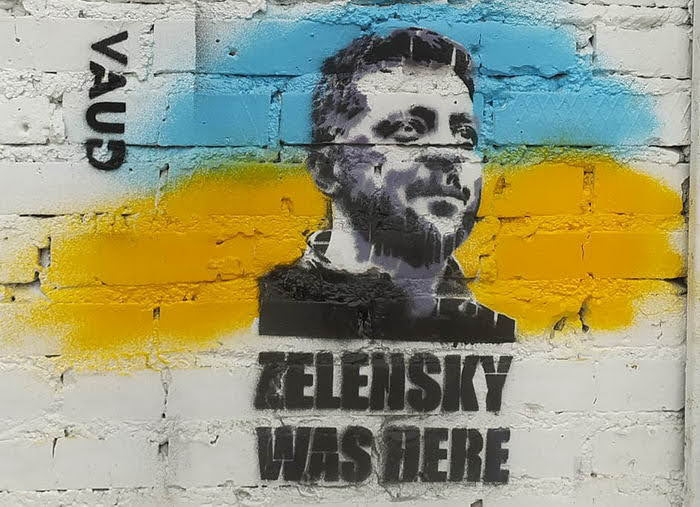 В Одессе появилось граффити, посвященное Зеленскому