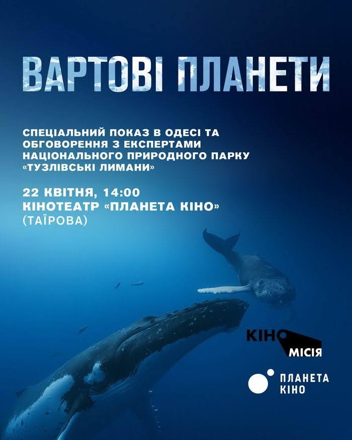В Одессе состоится специальный показ французского фильма о китах “Стражи Планеты”