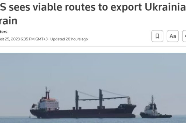 У США заявили, що бачать «життєздатні маршрути» для експортування зерна з України